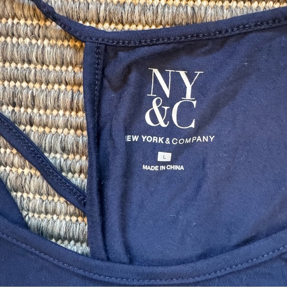 New York & Company Navy Jumpsuit - Picture 2 of 3